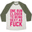 Virgin Teez  Baseball Tee Unisex Tri-Blend Baseball Tee / small / Oatmeal / Moss ONE RUN CLOSER TO BEING SEXY AS F*** UNISEX TRI-BLEND BASEBALL TEE