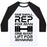 Virgin Teez  Baseball Tee Unisex Classic Baseball Tee / x-small / White/Black ONE SMALL REP FOR MAN ONE GIANT LIFT FOR MANKIND LIFTING QUOTE PARODY UNISEX CLASSIC BASEBALL TEE