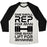 Virgin Teez  Baseball Tee Unisex Tri-Blend Baseball Tee / small / Oatmeal / Black ONE SMALL REP FOR MAN ONE GIANT LIFT FOR MANKIND LIFTING QUOTE PARODY UNISEX TRI-BLEND BASEBALL TEE