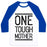 Virgin Teez  Baseball Tee Unisex Classic Baseball Tee / x-small / White/Blue ONE TOUGH MOTHER UNISEX CLASSIC BASEBALL TEE