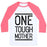 Virgin Teez  Baseball Tee Unisex Classic Baseball Tee / x-small / White/Neon Pink ONE TOUGH MOTHER UNISEX CLASSIC BASEBALL TEE
