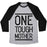 Virgin Teez  Baseball Tee Unisex Tri-Blend Baseball Tee / small / Athletic Gray / Black ONE TOUGH MOTHER UNISEX TRI-BLEND BASEBALL TEE