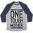 Virgin Teez  Baseball Tee Unisex Tri-Blend Baseball Tee / small / Athletic Gray / Navy ONE TOUGH MOTHER UNISEX TRI-BLEND BASEBALL TEE