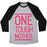 Virgin Teez  Baseball Tee Unisex Tri-Blend Baseball Tee / small / Athletic Gray / Black ONE TOUGH MOTHER UNISEX TRI-BLEND BASEBALL TEE