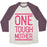 Virgin Teez  Baseball Tee Unisex Tri-Blend Baseball Tee / small / Oatmeal / Maroon ONE TOUGH MOTHER UNISEX TRI-BLEND BASEBALL TEE