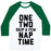 Virgin Teez  Baseball Tee Unisex Classic Baseball Tee / x-small / White/Dark Green ONE, TWO, SKIP A FEW, NAP TIME UNISEX CLASSIC BASEBALL TEE