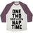 Virgin Teez  Baseball Tee Unisex Tri-Blend Baseball Tee / small / Oatmeal / Maroon ONE, TWO, SKIP A FEW, NAP TIME UNISEX TRI-BLEND BASEBALL TEE