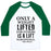 Virgin Teez  Baseball Tee Unisex Classic Baseball Tee / x-small / White/Dark Green ONLY A WEIGHT LIFTED FOR OTHERS IS A LIFT WORTHWHILE (EINSTEIN QUOTE) UNISEX CLASSIC BASEBALL TEE