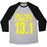 Virgin Teez  Baseball Tee Unisex Tri-Blend Baseball Tee / small / Athletic Gray / Black ONLY HALF CRAZY UNISEX TRI-BLEND BASEBALL TEE