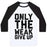 Virgin Teez  Baseball Tee Unisex Classic Baseball Tee / x-small / White/Black ONLY THE WEAK GIVE UP UNISEX CLASSIC BASEBALL TEE