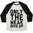 Virgin Teez  Baseball Tee Unisex Tri-Blend Baseball Tee / small / Oatmeal / Black ONLY THE WEAK GIVE UP UNISEX TRI-BLEND BASEBALL TEE