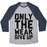 Virgin Teez  Baseball Tee Unisex Tri-Blend Baseball Tee / small / Athletic Gray / Navy ONLY THE WEAK GIVE UP UNISEX TRI-BLEND BASEBALL TEE