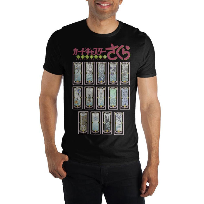 Cardcaptor Sakura Clow Cards Crew Neck Short Sleeve T shirt