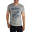 Harry Potter Hogwarts Crest Four Houses Gryffindor Slytherin Hufflepuff Ravenclaw Men's Gray T-Shirt