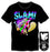 All Star Bugs Bunny Slam Over Tazmanian Devil Vertical Jump Gift Men's Black T-Shirt