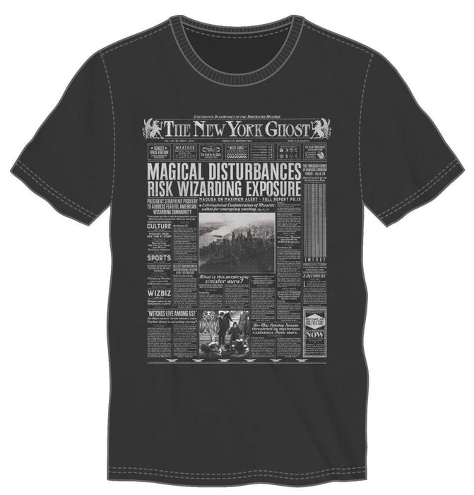 Harry Potter The New York Ghost American Wizarding Newspaper Men's Black T-Shirt