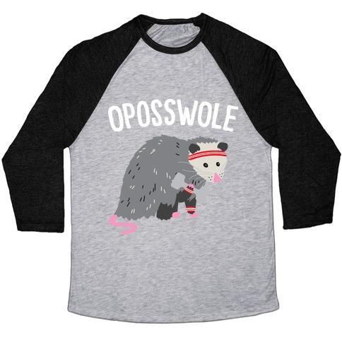 Virgin Teez  Baseball Tee Unisex Tri-Blend Baseball Tee / small / Athletic Gray / Black OPOSSWOLE OPOSSUM UNISEX TRI-BLEND BASEBALL TEE