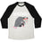 Virgin Teez  Baseball Tee Unisex Tri-Blend Baseball Tee / small / Oatmeal / Black OPOSSWOLE OPOSSUM UNISEX TRI-BLEND BASEBALL TEE