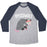 Virgin Teez  Baseball Tee Unisex Tri-Blend Baseball Tee / small / Athletic Gray / Navy OPOSSWOLE OPOSSUM UNISEX TRI-BLEND BASEBALL TEE