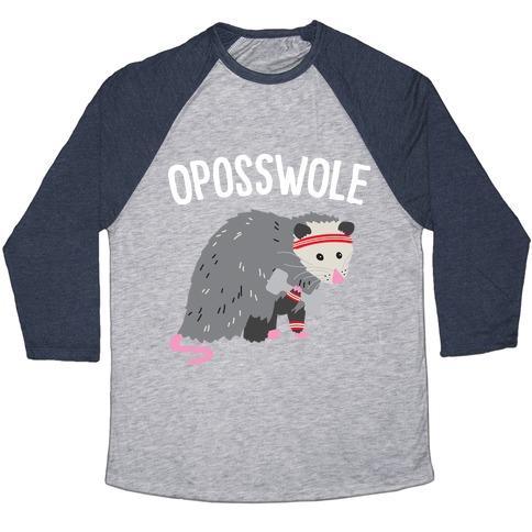 Virgin Teez  Baseball Tee Unisex Tri-Blend Baseball Tee / small / Athletic Gray / Navy OPOSSWOLE OPOSSUM UNISEX TRI-BLEND BASEBALL TEE