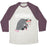 Virgin Teez  Baseball Tee Unisex Tri-Blend Baseball Tee / small / Oatmeal / Maroon OPOSSWOLE OPOSSUM UNISEX TRI-BLEND BASEBALL TEE