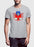 M Nidal Khan T-Shirt Optimus Badge Heather Gray Half Sleeves