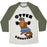 Virgin Teez  Baseball Tee Unisex Tri-Blend Baseball Tee / small / Oatmeal / Moss OTTER SQUATTER UNISEX TRI-BLEND BASEBALL TEE