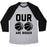 Virgin Teez  Baseball Tee Unisex Tri-Blend Baseball Tee / small / Athletic Gray / Black OUR BASKETBALLS ARE BIGGER UNISEX TRI-BLEND BASEBALL TEE
