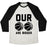 Virgin Teez  Baseball Tee Unisex Tri-Blend Baseball Tee / small / Oatmeal / Black OUR BASKETBALLS ARE BIGGER UNISEX TRI-BLEND BASEBALL TEE