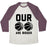 Virgin Teez  Baseball Tee Unisex Tri-Blend Baseball Tee / small / Oatmeal / Maroon OUR BASKETBALLS ARE BIGGER UNISEX TRI-BLEND BASEBALL TEE