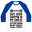 Virgin Teez  Baseball Tee Unisex Classic Baseball Tee / x-small / White/Blue OUT HERE DRIPPIN IN MY SWEAT UNISEX CLASSIC BASEBALL TEE