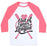 Virgin Teez  Baseball Tee Unisex Classic Baseball Tee / x-small / White/Neon Pink OUT OF YOUR LEAGUE UNISEX CLASSIC BASEBALL TEE