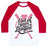 Virgin Teez  Baseball Tee Unisex Classic Baseball Tee / x-small / White/Red OUT OF YOUR LEAGUE UNISEX CLASSIC BASEBALL TEE