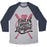 Virgin Teez  Baseball Tee Unisex Tri-Blend Baseball Tee / small / Athletic Gray / Navy OUT OF YOUR LEAGUE UNISEX TRI-BLEND BASEBALL TEE