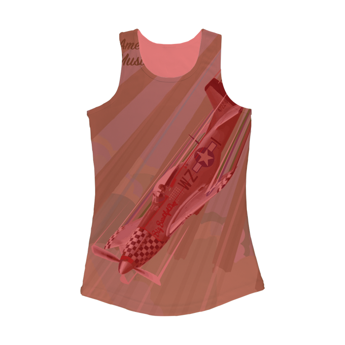 VIRGIN TEEZ Women Tank top Electric Pink / XS P-51 Mustang Pop Art Women Performance Tank Top