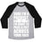 Virgin Teez  Baseball Tee Unisex Tri-Blend Baseball Tee / small / Athletic Gray / Black PACIFIST (WHITE INK) UNISEX TRI-BLEND BASEBALL TEE