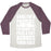 Virgin Teez  Baseball Tee Unisex Tri-Blend Baseball Tee / small / Oatmeal / Maroon PACIFIST (WHITE INK) UNISEX TRI-BLEND BASEBALL TEE
