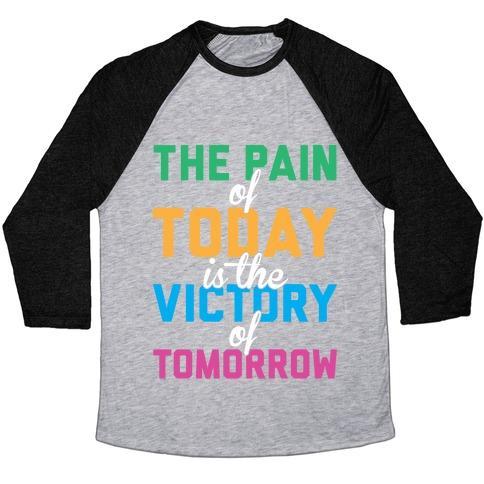 Virgin Teez  Baseball Tee Unisex Tri-Blend Baseball Tee / small / Athletic Gray / Black PAIN AND VICTORY UNISEX TRI-BLEND BASEBALL TEE