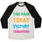 Virgin Teez  Baseball Tee Unisex Tri-Blend Baseball Tee / small / Oatmeal / Black PAIN AND VICTORY UNISEX TRI-BLEND BASEBALL TEE