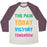 Virgin Teez  Baseball Tee Unisex Tri-Blend Baseball Tee / small / Oatmeal / Maroon PAIN AND VICTORY UNISEX TRI-BLEND BASEBALL TEE