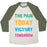 Virgin Teez  Baseball Tee Unisex Tri-Blend Baseball Tee / small / Oatmeal / Moss PAIN AND VICTORY UNISEX TRI-BLEND BASEBALL TEE