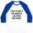Virgin Teez  Baseball Tee Unisex Classic Baseball Tee / x-small / White/Blue PAIN IS ONLY WEAKNESS LEAVING THE BODY UNISEX CLASSIC BASEBALL TEE