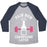 Virgin Teez  Baseball Tee Unisex Tri-Blend Baseball Tee / small / Athletic Gray / Navy PAIN NOW CHAMPAGNE LATER UNISEX TRI-BLEND BASEBALL TEE