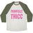 Virgin Teez  Baseball Tee Unisex Tri-Blend Baseball Tee / small / Oatmeal / Moss PAINFULLY THICC UNISEX TRI-BLEND BASEBALL TEE