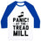 Virgin Teez  Baseball Tee Unisex Classic Baseball Tee / x-small / White/Blue PANIC! AT THE TREADMILL UNISEX CLASSIC BASEBALL TEE