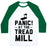 Virgin Teez  Baseball Tee Unisex Classic Baseball Tee / x-small / White/Dark Green PANIC! AT THE TREADMILL UNISEX CLASSIC BASEBALL TEE