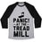 Virgin Teez  Baseball Tee Unisex Tri-Blend Baseball Tee / small / Athletic Gray / Black PANIC! AT THE TREADMILL UNISEX TRI-BLEND BASEBALL TEE