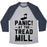 Virgin Teez  Baseball Tee Unisex Tri-Blend Baseball Tee / small / Athletic Gray / Navy PANIC! AT THE TREADMILL UNISEX TRI-BLEND BASEBALL TEE