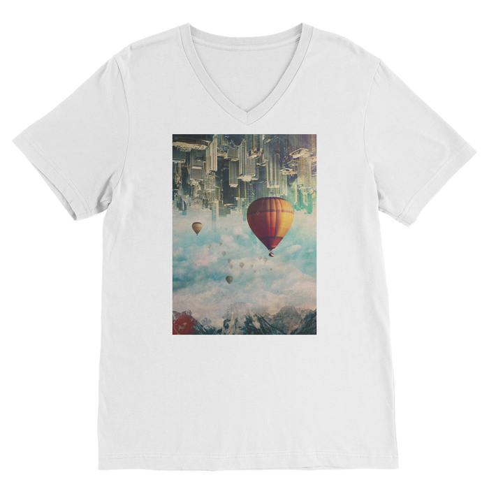 VIRGIN TEEZ Men T-Shirts White / Unisex / S Passing By Premium V-Neck T-Shirt