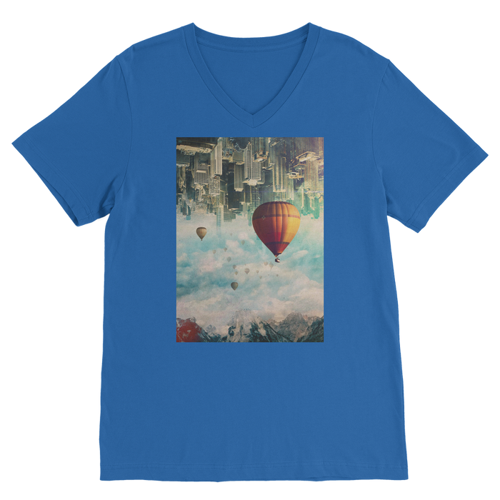 VIRGIN TEEZ Men T-Shirts Royal / Unisex / S Passing By Premium V-Neck T-Shirt